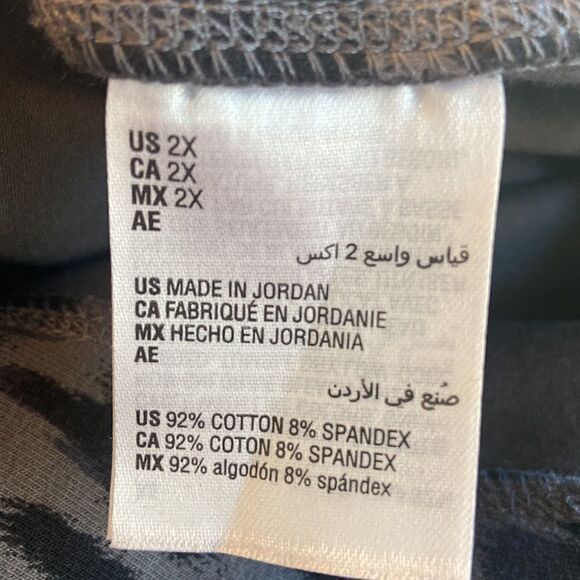 Style & Co leggings 2x NWT ankle size animal grey print - Picture 6 of 6